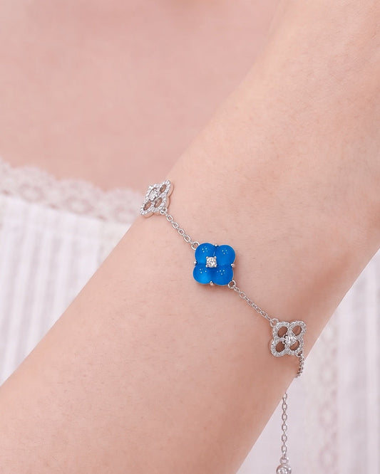 Bloom Rosette Bracelet – Cobalt Blue