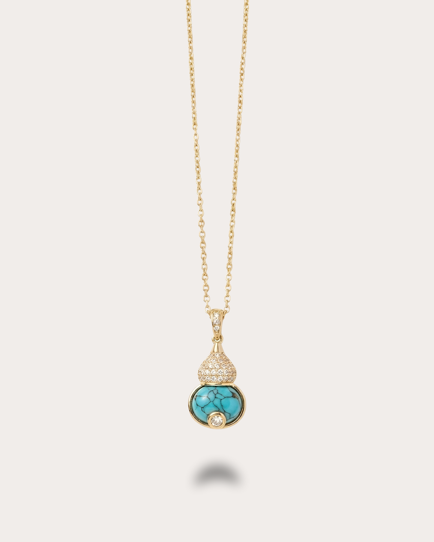 Turquoise Aura Gourd Necklace