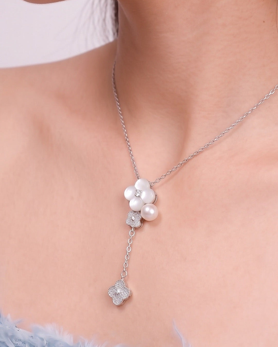 Blossom Drop Necklace - Ivory