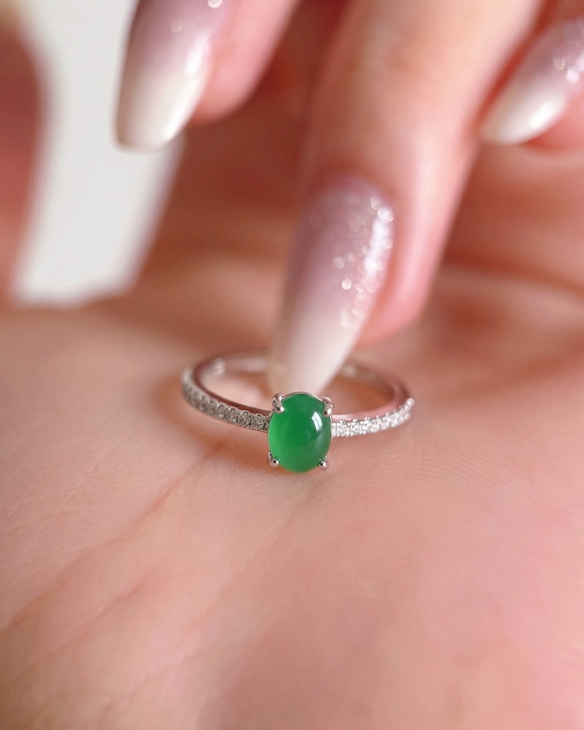 帝绿 Imperial Drop Jade Ring