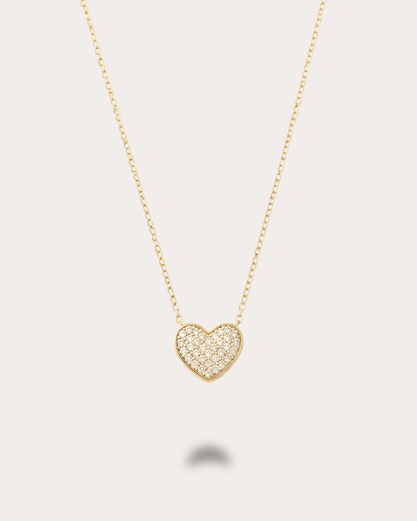 Ivory Heart Nacre Necklace - Gold