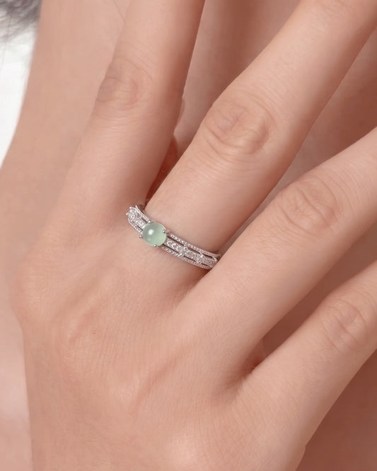 Heirloom Frost Jade Ring