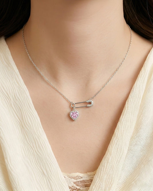 Everhold Heart Necklace-Pink