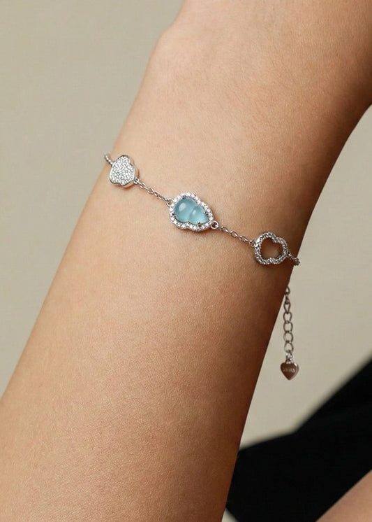 冰蓝葫芦翡翠|Icy Blue Jade Gourd Bracelet