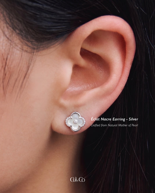 Éclat Nacre Earring- Silver