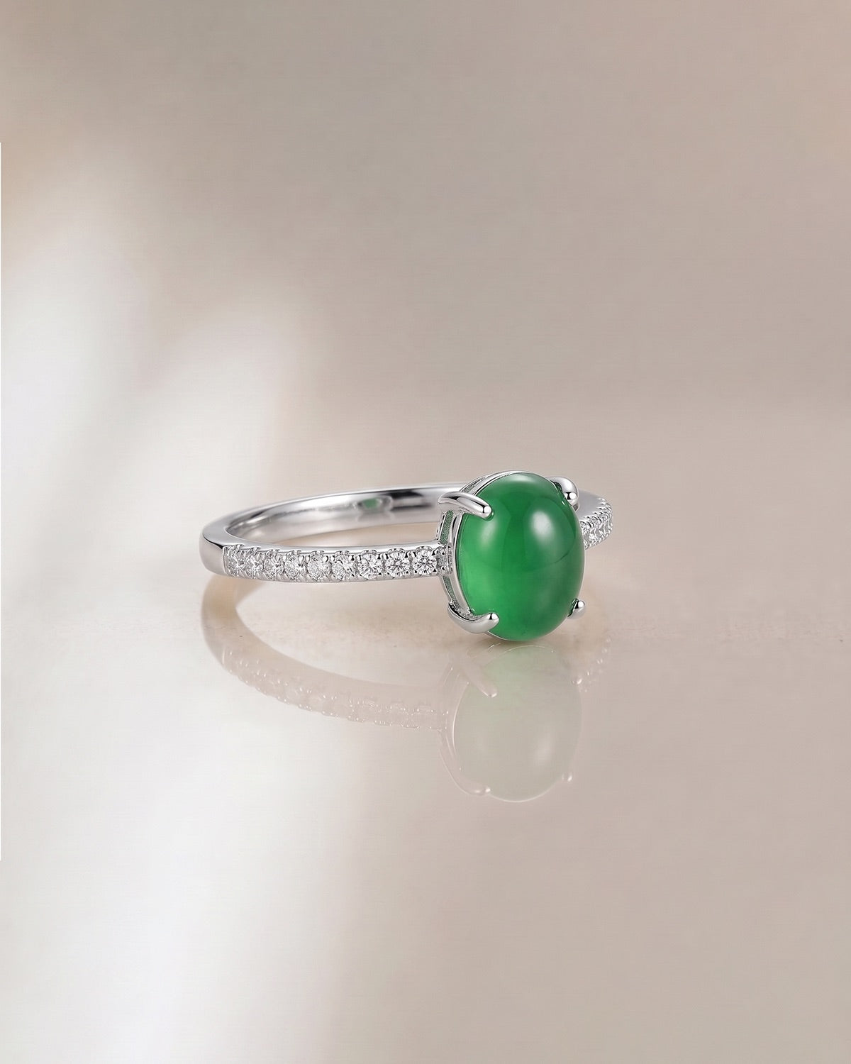翠映翡翠戒指|Emerald Éclat Jade Ring