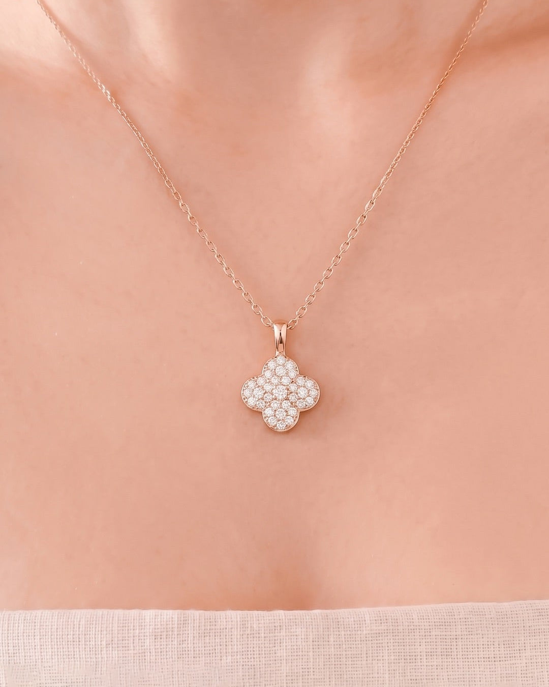 Blossom Necklace - Blush Pink Mother of Pearl