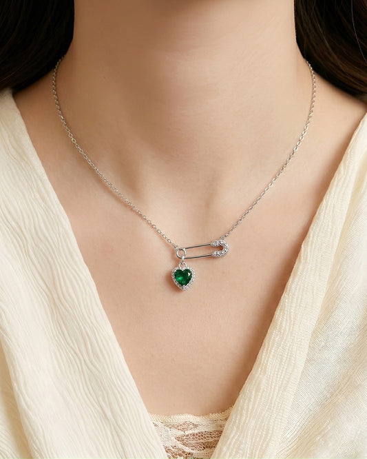 Everhold Heart Necklace-Green