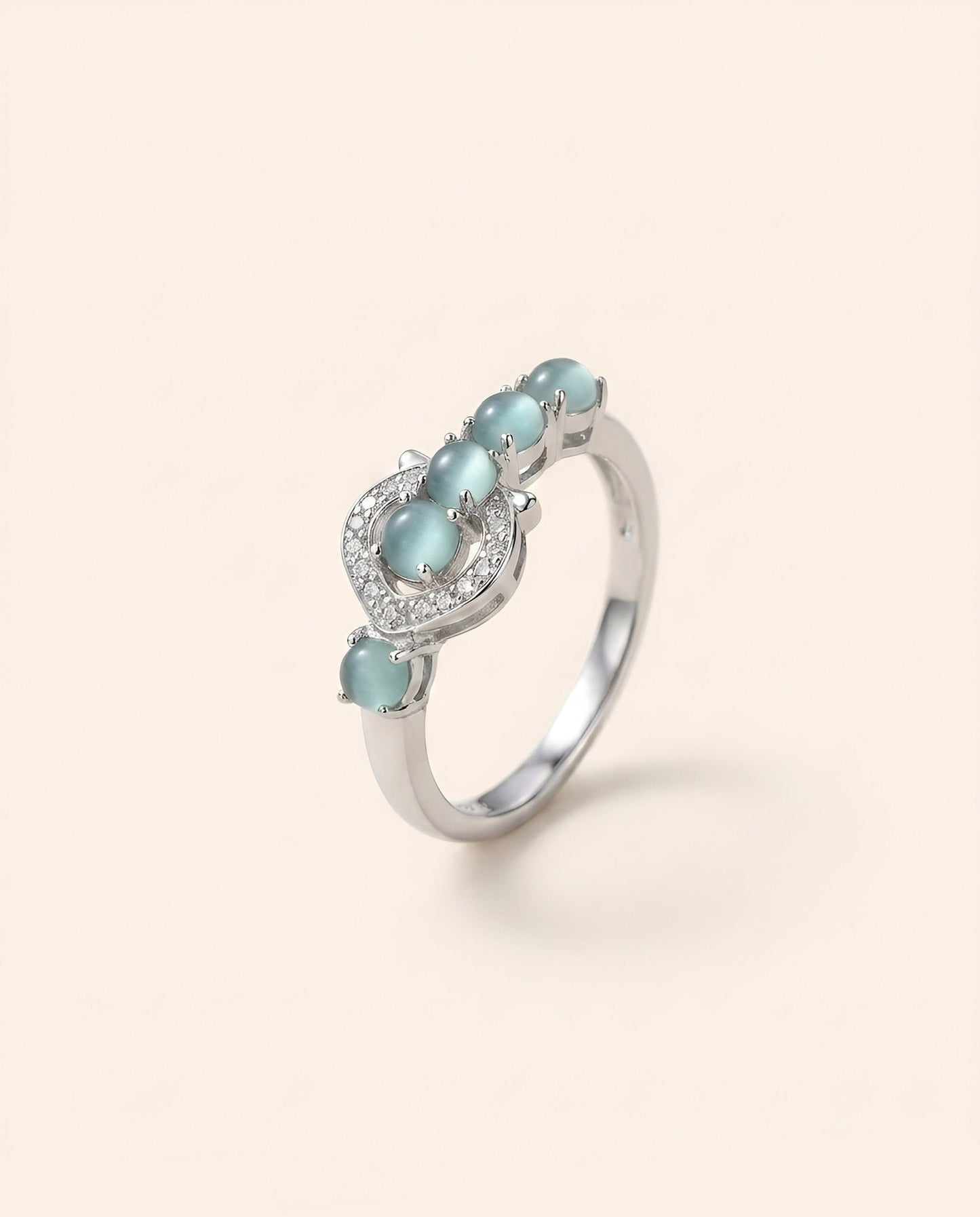 五行无尽 ·冰蓝翡翠| Icy Blue Jade Ring