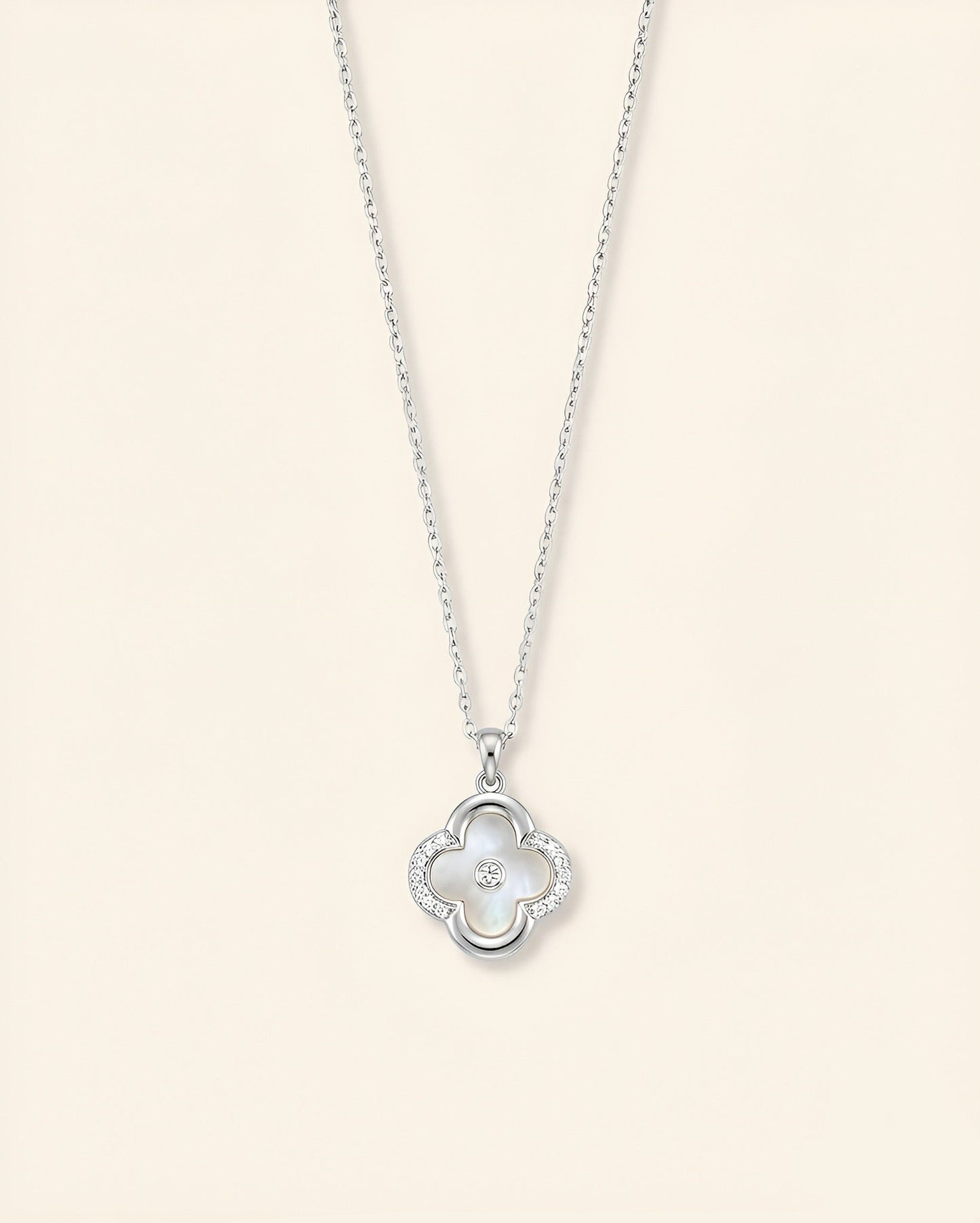 Éclat Nacre Necklace- Silver