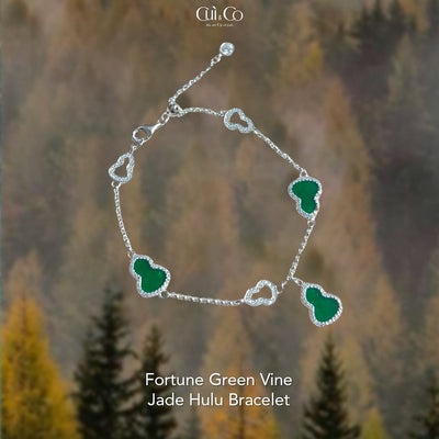 翡翠绿葫芦手链 (Jade Green Gourd Bracelet)