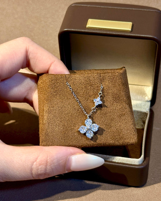 花漾星光双饰项链 (Blossom Sparkle Duo Necklace)