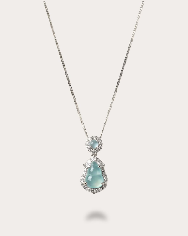 冰蓝透葫芦翡翠 ｜Icy Blue Clarity Jade Gourd Necklace