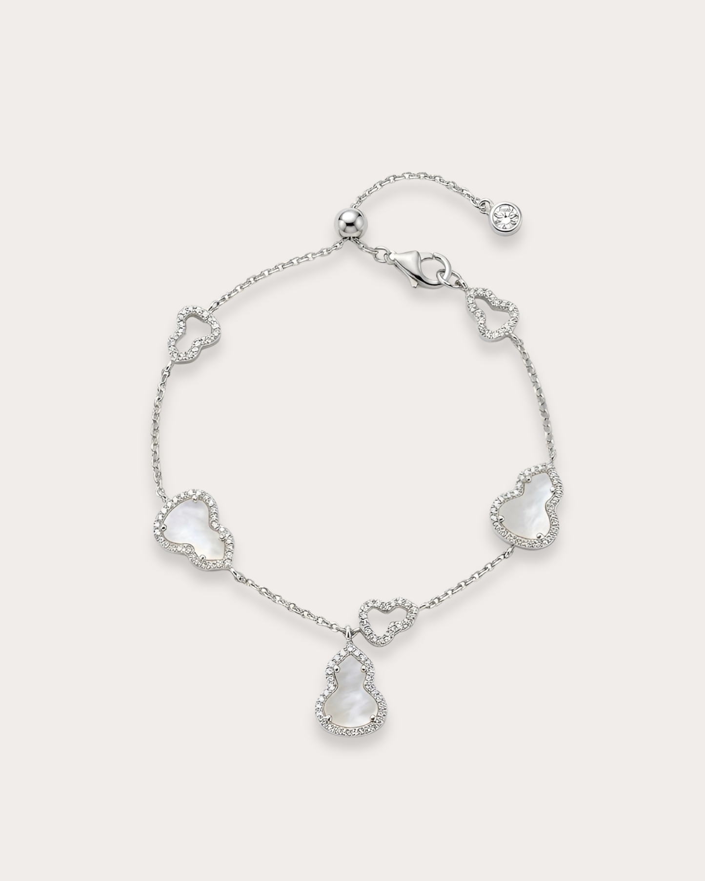双面白贝母葫芦手链｜Dual Sided Ivory Pearl Gourd Bracelet