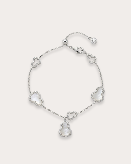 双面白贝母葫芦手链｜Dual Sided Ivory Pearl Gourd Bracelet