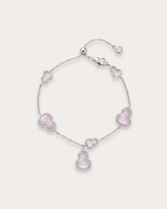 粉贝母葫芦手链 (Blush Pearl Gourd Bracelet)