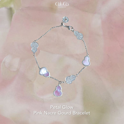 粉贝母葫芦手链 (Blush Pearl Gourd Bracelet)