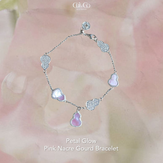 粉贝母葫芦手链 (Blush Pearl Gourd Bracelet)