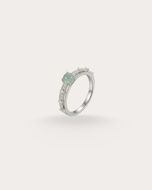 湖蓝翡翠｜Heirloom Frost Jade Ring