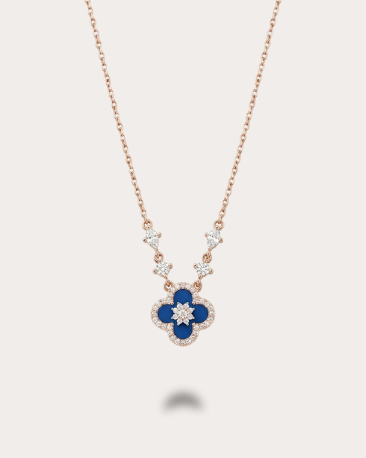 Blue Lapis-Clover Necklace