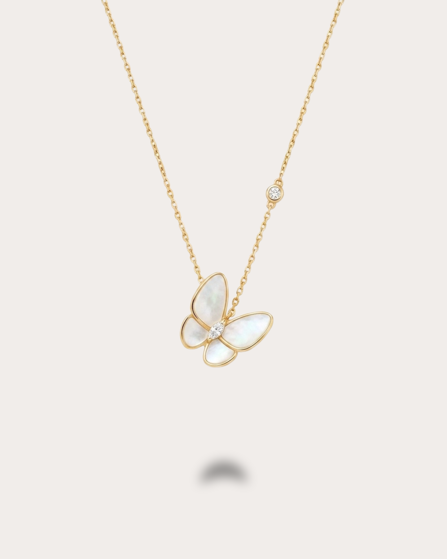 Bloom Butterfly Necklace – Ivory