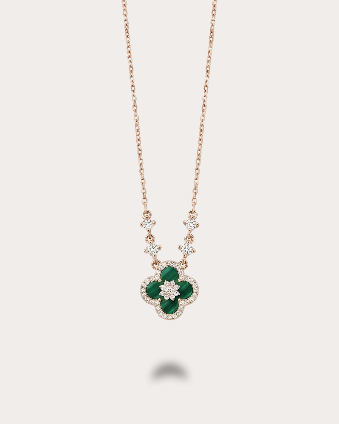 Malachite-Clover Necklace