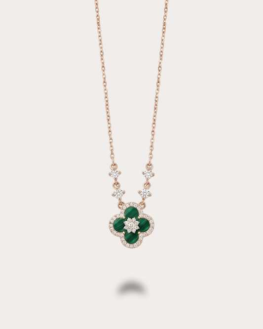 Malachite-Clover Necklace