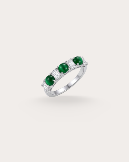 三曜翡翠戒指｜Trilight Jade Ring