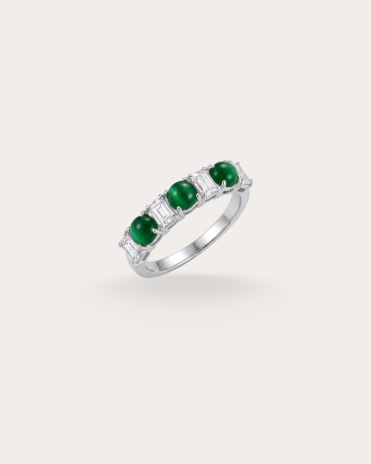 三曜翡翠戒指｜Trilight Jade Ring