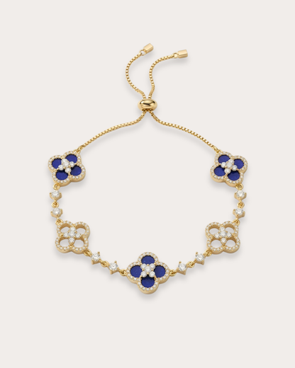 青金石四叶草手链｜Blue Lapis-Clover Bracelet