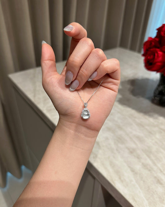 刚白葫芦项链 (Aqua White Grace Gourd Necklace)