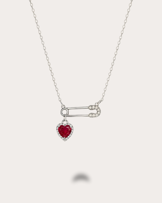 Everhold Heart Necklace-Red