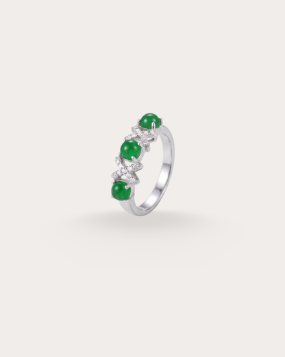 绿意缎结翡翠戒指｜Green Ribbon Jade Ring