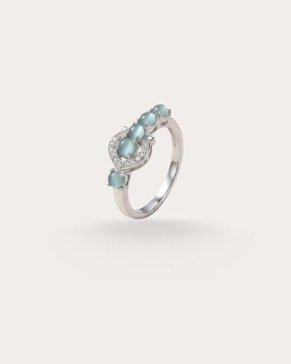 湖蓝和鸣翡翠戒指 ｜Lake Blue Harmony Jade Ring