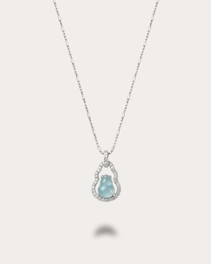 蓝月翡翠葫芦｜Blue Lune Gourd Jade Necklace