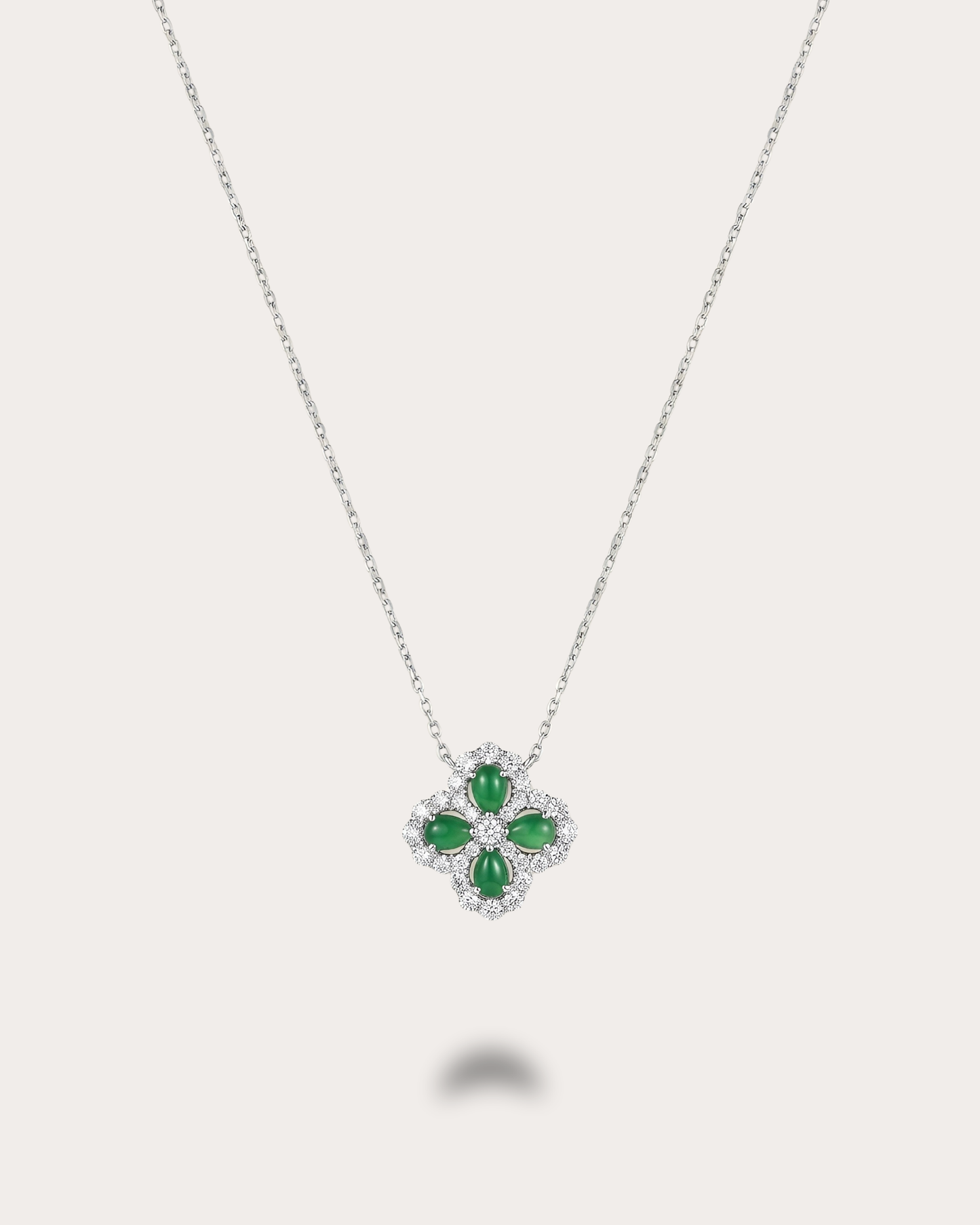 翡语花影｜Verdant Fleur Jade Necklace