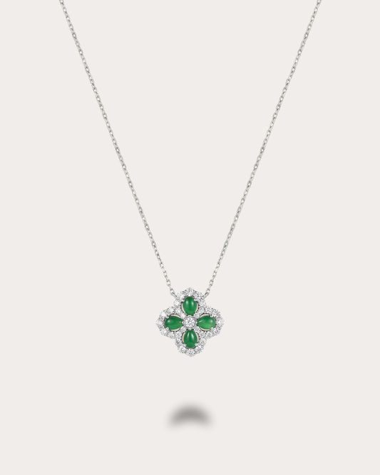 翡语花影｜Verdant Fleur Jade Necklace