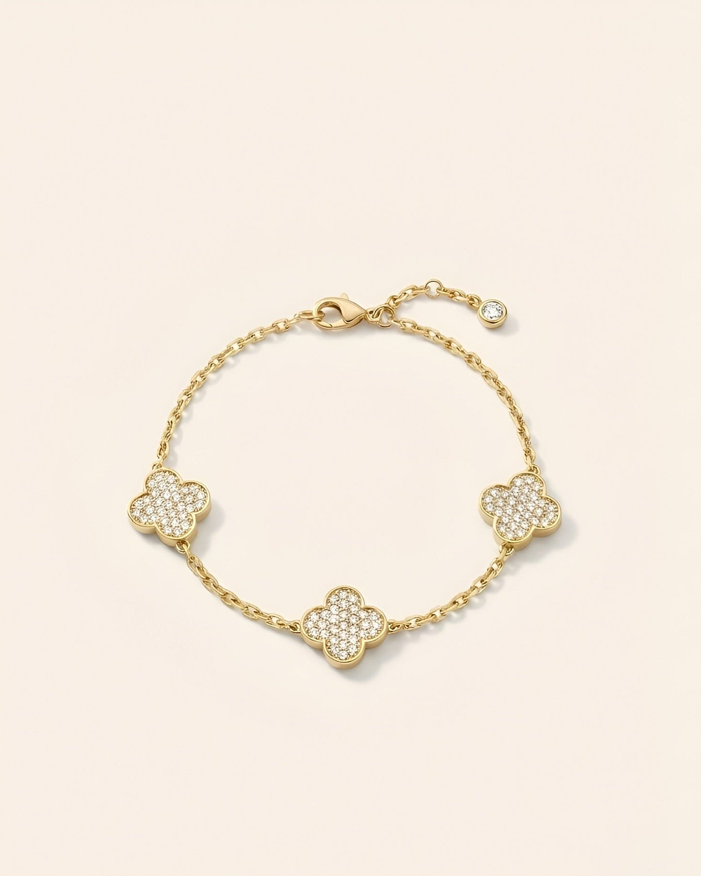 双面翡翠绿叶草｜Dual-Sided Clover Bracelet