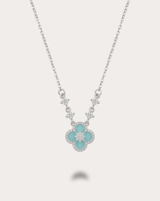 Tiffany Blue -Clover Necklace