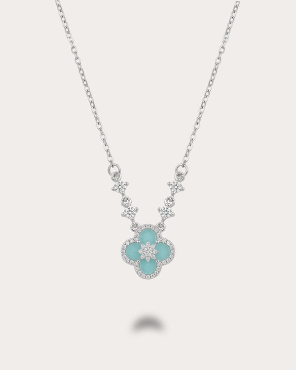 Tiffany Blue -Clover Necklace