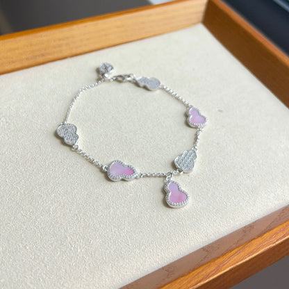 粉贝母葫芦手链 (Blush Pearl Gourd Bracelet)