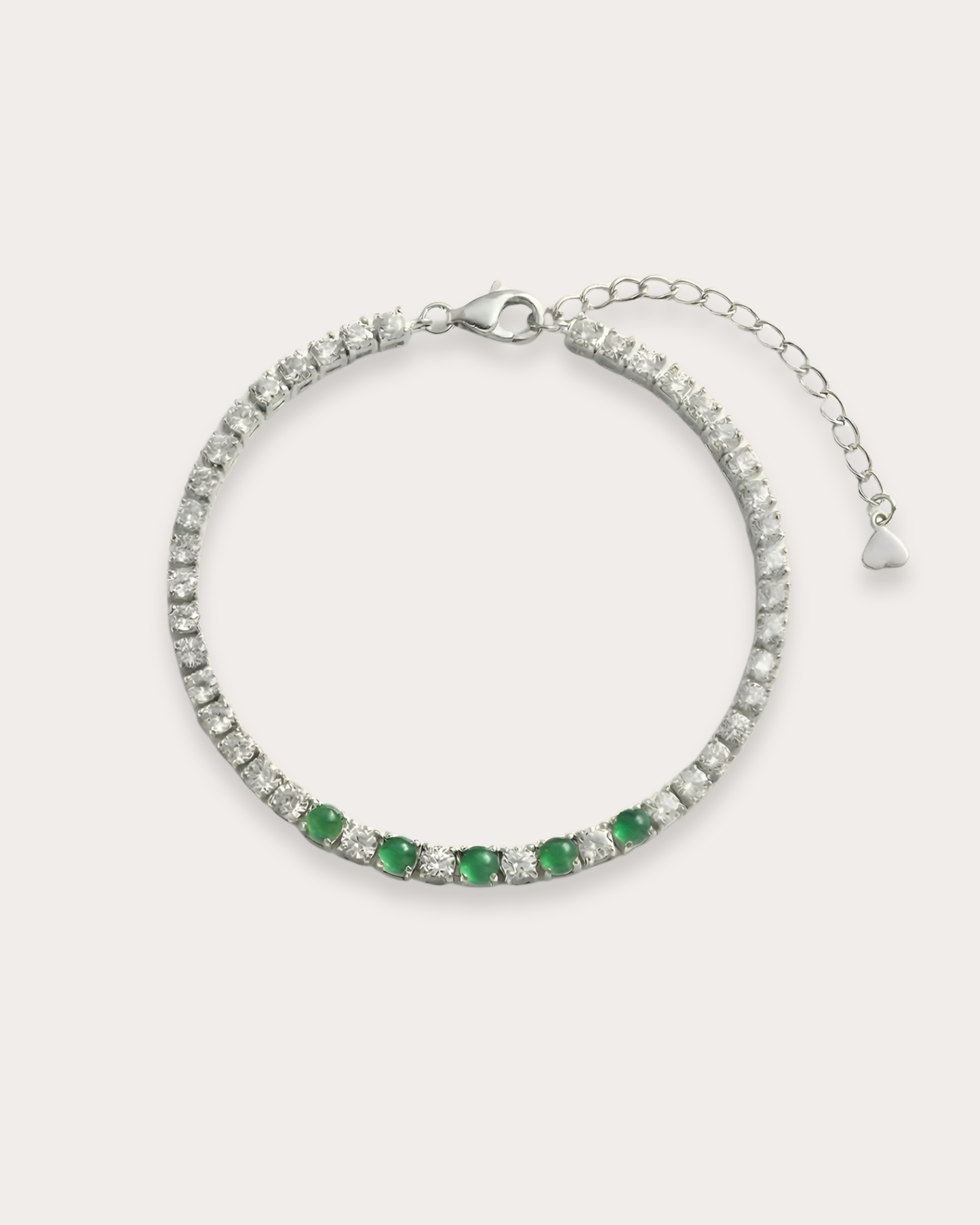 绿翡翠网球手链｜Emerald Path Jadeite Tennis Bracelet