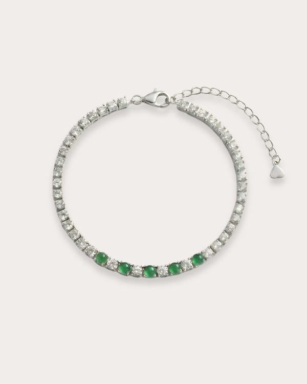 绿翡翠网球手链｜Emerald Path Jadeite Tennis Bracelet
