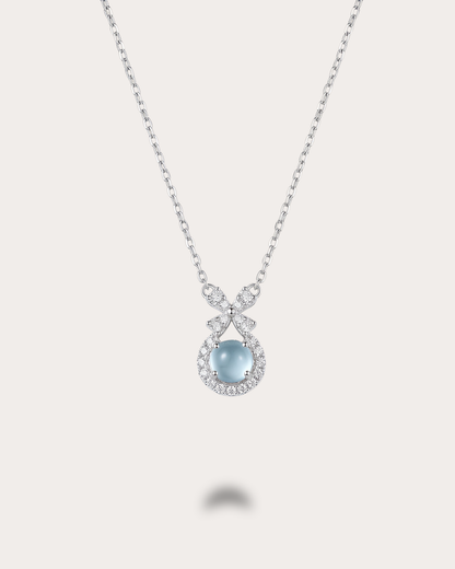 蝴蝶扣冰蓝翡翠｜Butterfly Embrace Icy Blue Jade Necklace