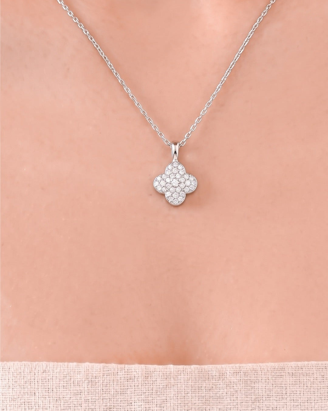 Blossom Necklace -Celeste Blue Mother of Pearl