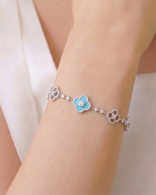 Tiffany Blue -Clover Bracelet