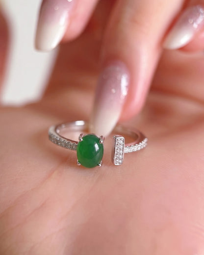 Yin & Yang Open Jade Ring