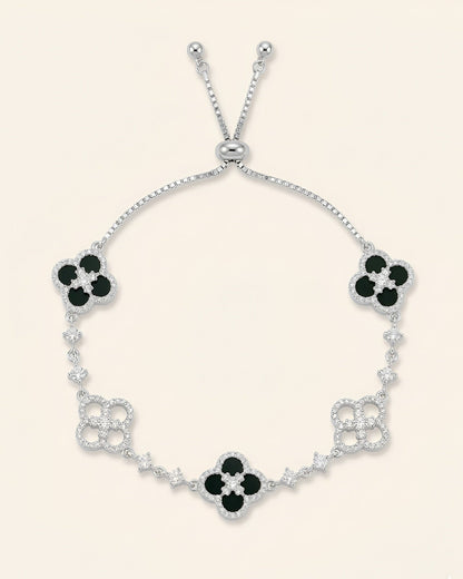 Black Onyx-Clover Bracelet