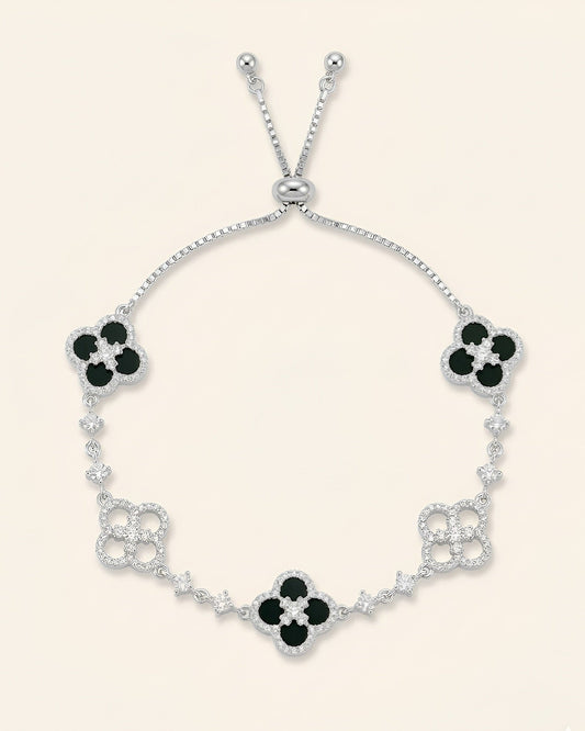 Black Onyx-Clover Bracelet