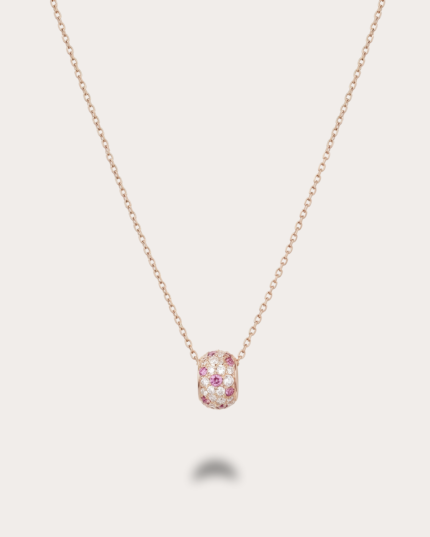 Blush Halo Charm Necklace